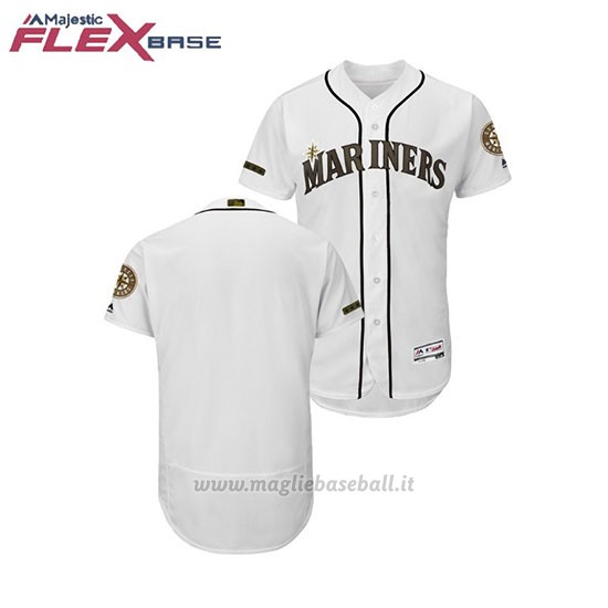 Maglia Baseball Uomo Seattle Mariners 2018 Dia de los Caidos Flex Base Bianco